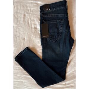 NWT True Religion Rocco Relaxed Skinny No Flap 29x32 Blue GGJD Last Call
